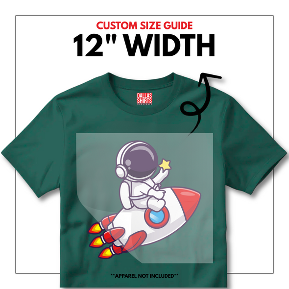 Custom DTF Transfers by Size - Dallas Shirts Wholesale