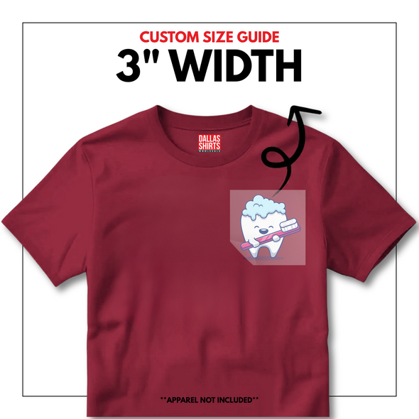 Custom DTF Transfers by Size - Dallas Shirts Wholesale
