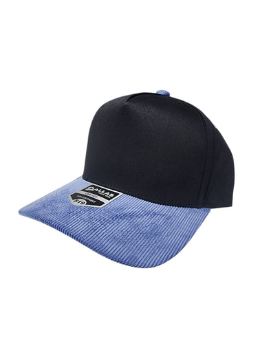 Dallas Hat Co 519 Blank Corduroy Plain Twill Five Panel Pro Style Cap Hat