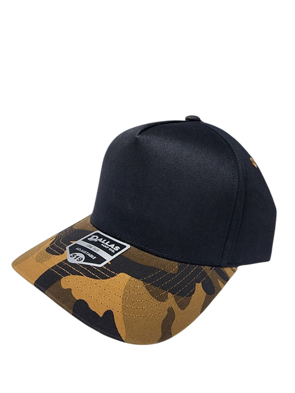 Dallas Hat Co 519 Tie Dye Blank Plain Cotton Twill Five Panel Pro Style Cap Hat