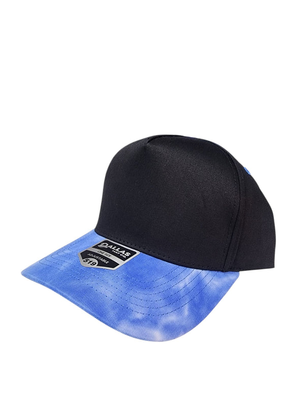 Dallas Hat Co 519 Tie Dye Blank Plain Cotton Twill Five Panel Pro Style Cap Hat