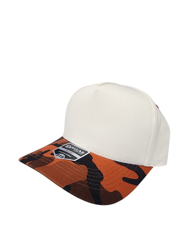 Dallas Hat Co 519 Tie Dye Blank Plain Cotton Twill Five Panel Pro Style Cap Hat