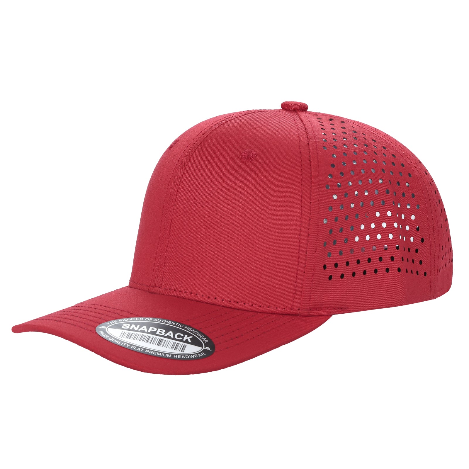 Dallas 815 Hydro 6 Panel Performance Laser Perforated Snapback Trucker ...