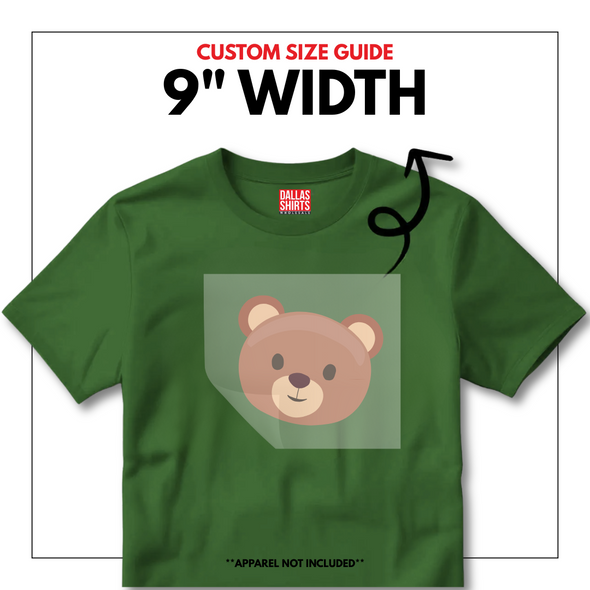 Custom DTF Transfers by Size - Dallas Shirts Wholesale
