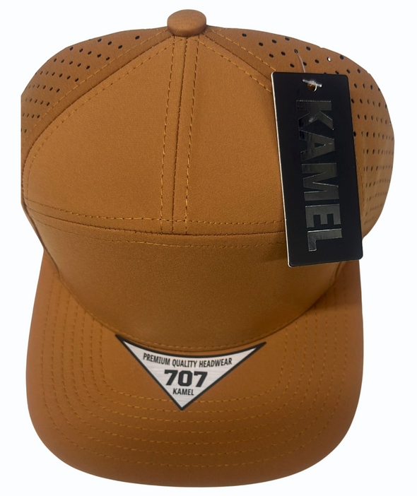 KAMEL 707 7 PANEL Hydro Performance Flat Adjustable Snapback Trucker Cap