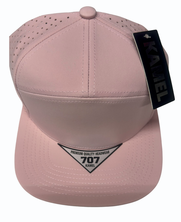 KAMEL 707 7 PANEL Hydro Performance Flat Adjustable Snapback Trucker Cap
