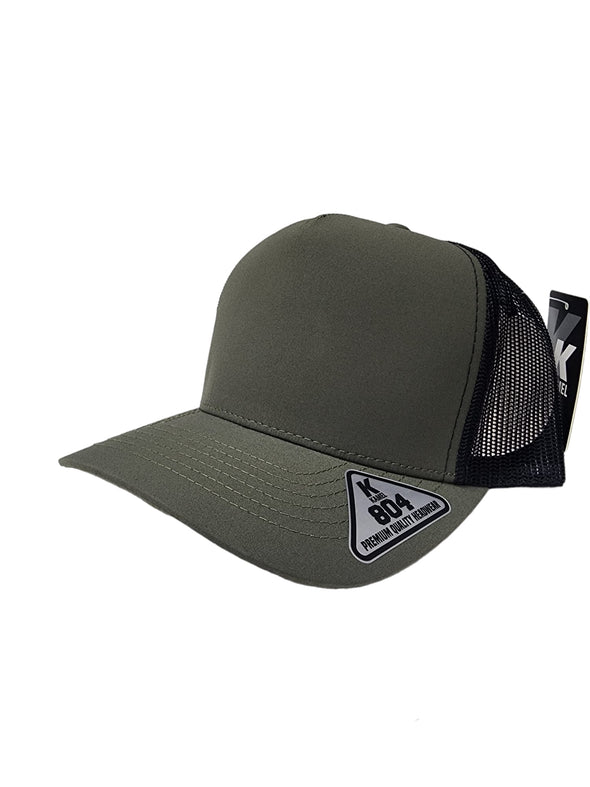 Kamel 804 5 Panel HIGH CROWN POLYESTER MESH SLIGHT CURVE TRUCKER