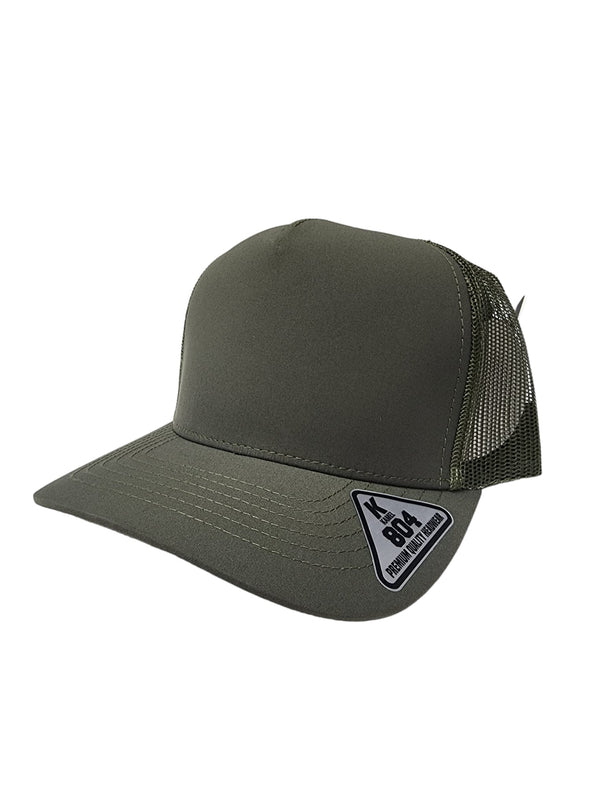 Kamel 804 5 Panel HIGH CROWN POLYESTER MESH SLIGHT CURVE TRUCKER