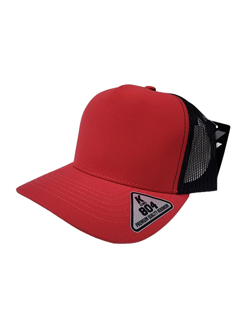 Kamel 804 5 Panel HIGH CROWN POLYESTER MESH SLIGHT CURVE TRUCKER ...