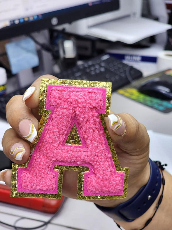 Stick On Chenille Letter Patch Self Adhesive Varsity Letter Patch - Dallas Shirts Wholesale