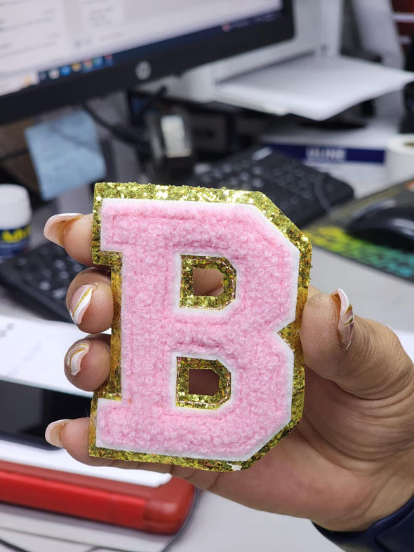 Stick On Chenille Letter Patch Self Adhesive Varsity Letter Patch - Dallas Shirts Wholesale
