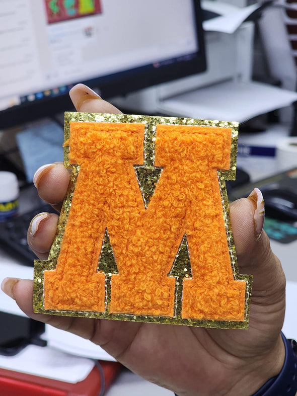 Stick On Chenille Letter Patch Self Adhesive Varsity Letter Patch - Dallas Shirts Wholesale