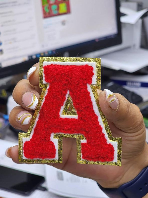 Stick On Chenille Letter Patch Self Adhesive Varsity Letter Patch