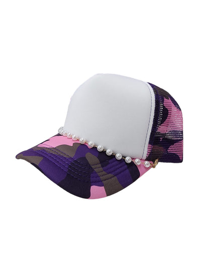 Pearl Rope Sponge Foam Trucker Hat Blank Mesh Cap