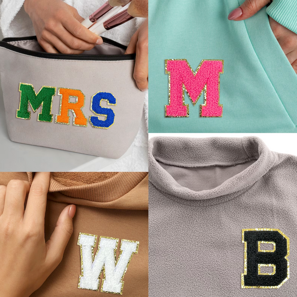 Stick On Chenille Letter Patch Self Adhesive Varsity Letter Patch - Dallas Shirts Wholesale