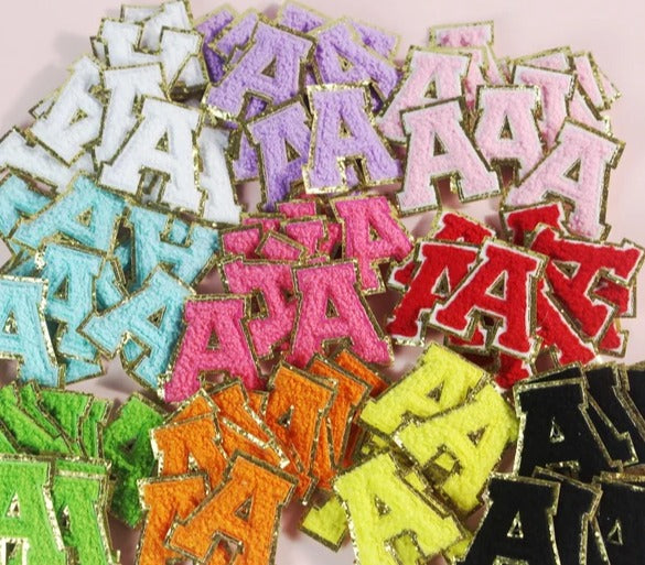 Stick On Chenille Letter Patch Self Adhesive Varsity Letter Patch - Dallas Shirts Wholesale