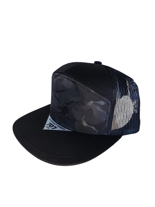 Kamel  K707 HYBRID TRUCKER 7 Panel Flat  Adjustable Snapback Mesh Trucker Cap