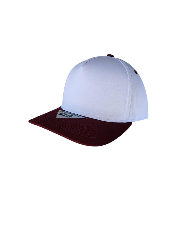 Dallas 519 Blank Plain Cotton Twill Five Panel Pro Style Cap Hat