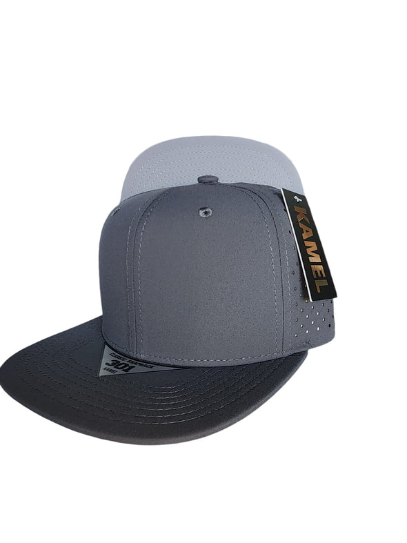 K301DP Kamel 6 Panel Flat Bill Hydro Hat