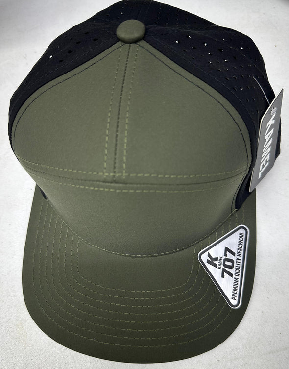 KAMEL 707 7 PANEL Hydro Performance Flat Adjustable Snapback Trucker Cap - Dallas Shirts Wholesale