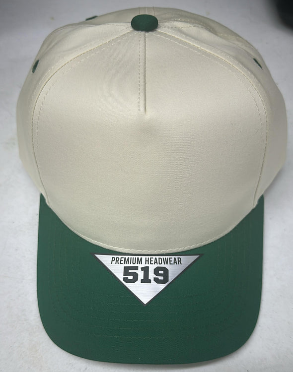 Dallas 519 Blank Plain Cotton Twill Five Panel Pro Style Cap Hat - Dallas Shirts Wholesale