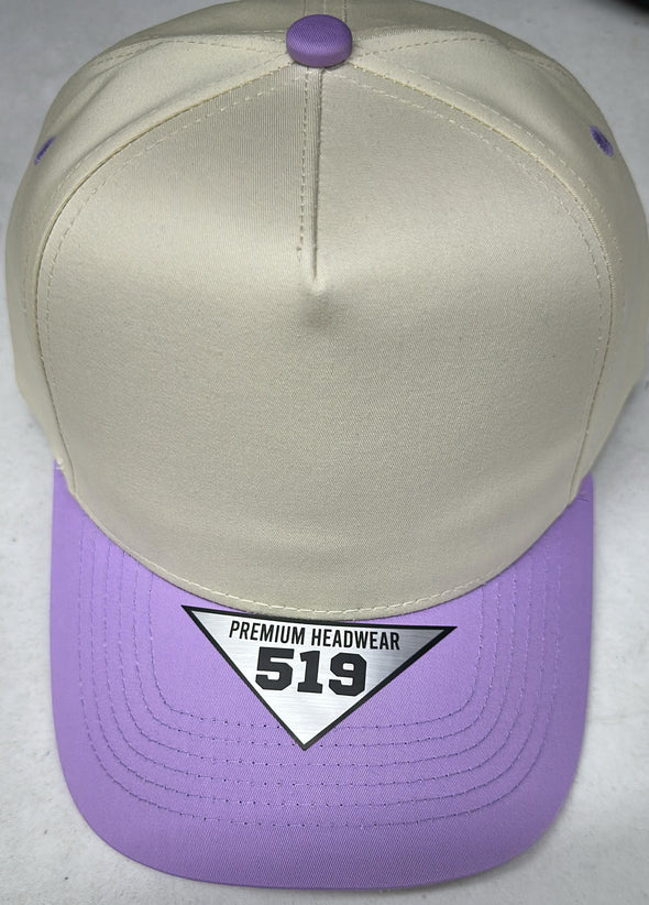 Dallas 519 Blank Plain Cotton Twill Five Panel Pro Style Cap Hat - Dallas Shirts Wholesale