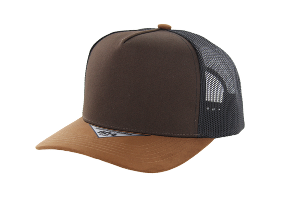 Kamel 804 5 Panel Suede Visor HIGH CROWN SLIGHT CURVE Trucker