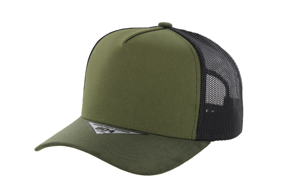 Kamel 804 5 Panel Suede Visor HIGH CROWN SLIGHT CURVE Trucker