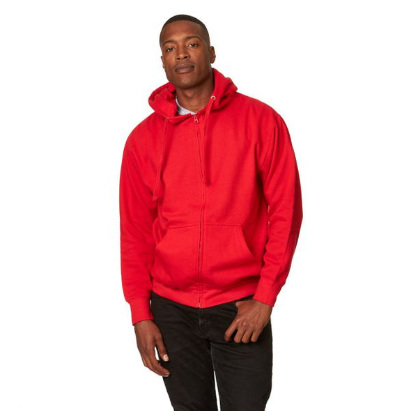 adult-ribbed-cuffs-zipper-hoodie-red-color