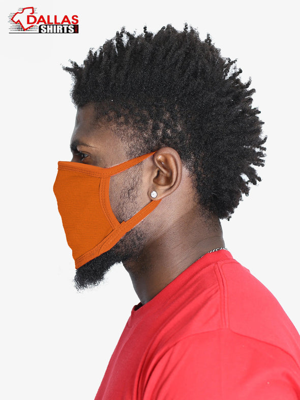 Burnt Orange Cotton Face Mask Cover