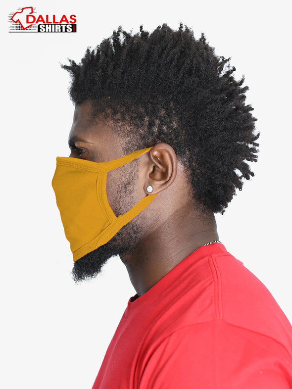 Gold Cotton Face Mask Cover