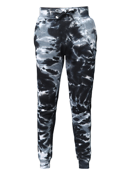 Zuni Tie Dye Fleece Jogger Pants 7004 BLACK SMOKE XS