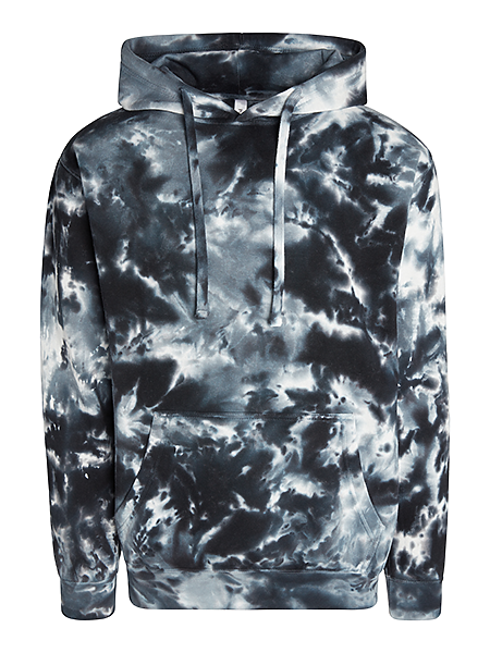 TIE DYE Pullover Hoodie 7001 BLACK SMOKE XS