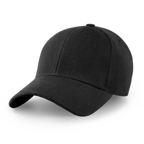 Plain Velcro Baseball Cap Solid Color Blank