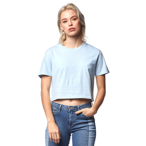 Soft Style Women's Cotton Crop Tee Ladies